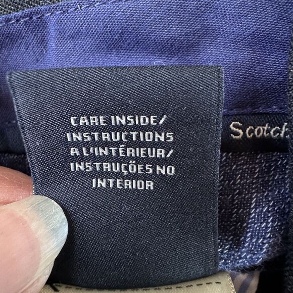 Scotch & Soda Amsterdam Couture Plaid Cuffed Pants 30x27 Wool Blend - Picture 12 of 15